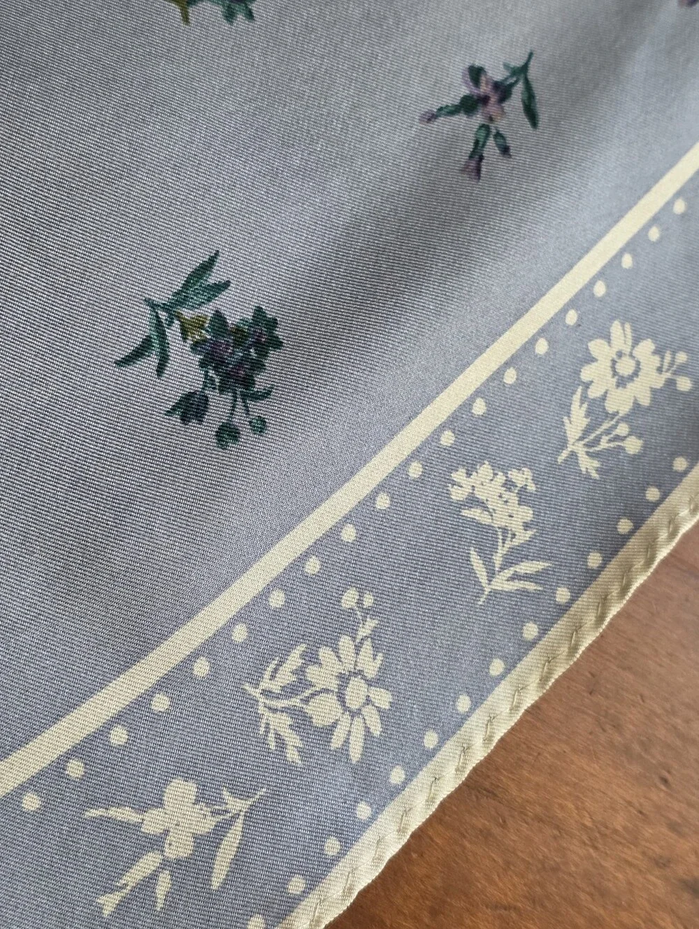 Coach 73192 Meadow Prairie Diamond Silk Scarf Mist Blue NWOT